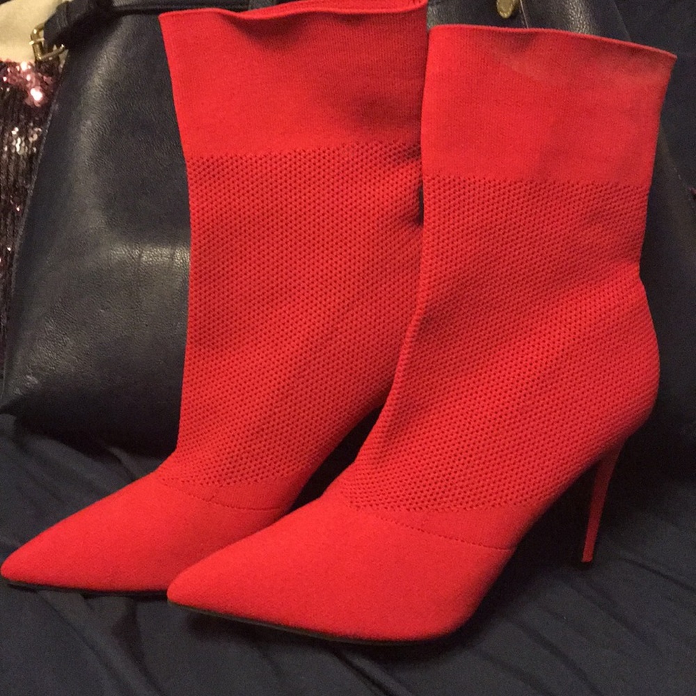 Lady in Red Booties